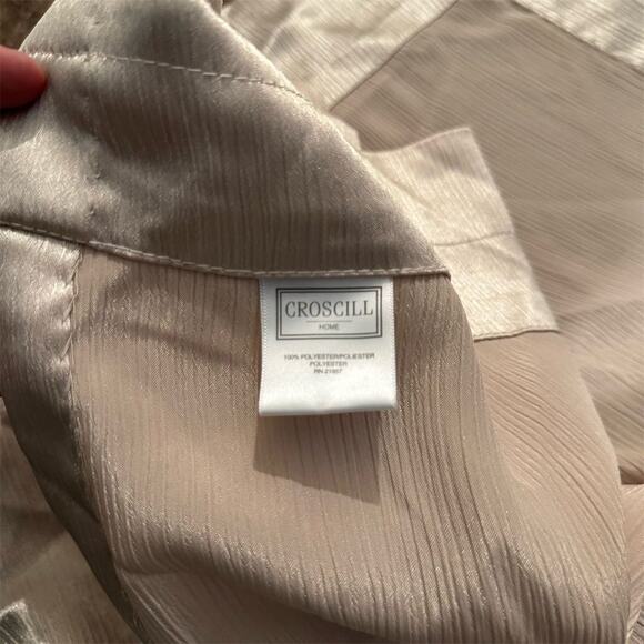 Croscill Home Curtain Single Panel Ivory Champaign Elegant Classic 72”x96” - Picture 4 of 5